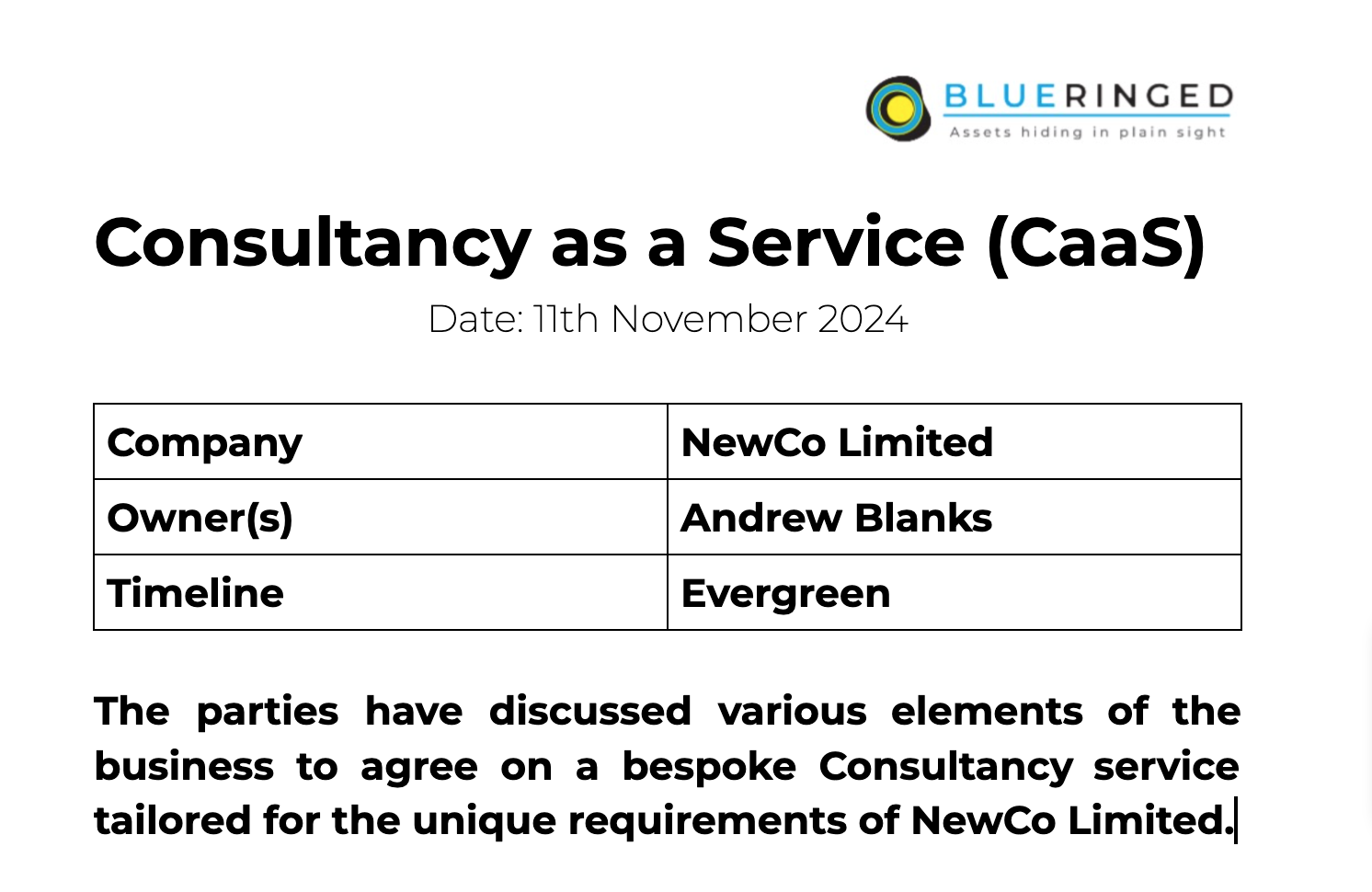 Consultancy as a Service (CaaS): The Future of Strategic Support and Why Blueringed Leads the Way