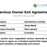 Why have a Previous Owner Exit Agreement (POEA) in place?