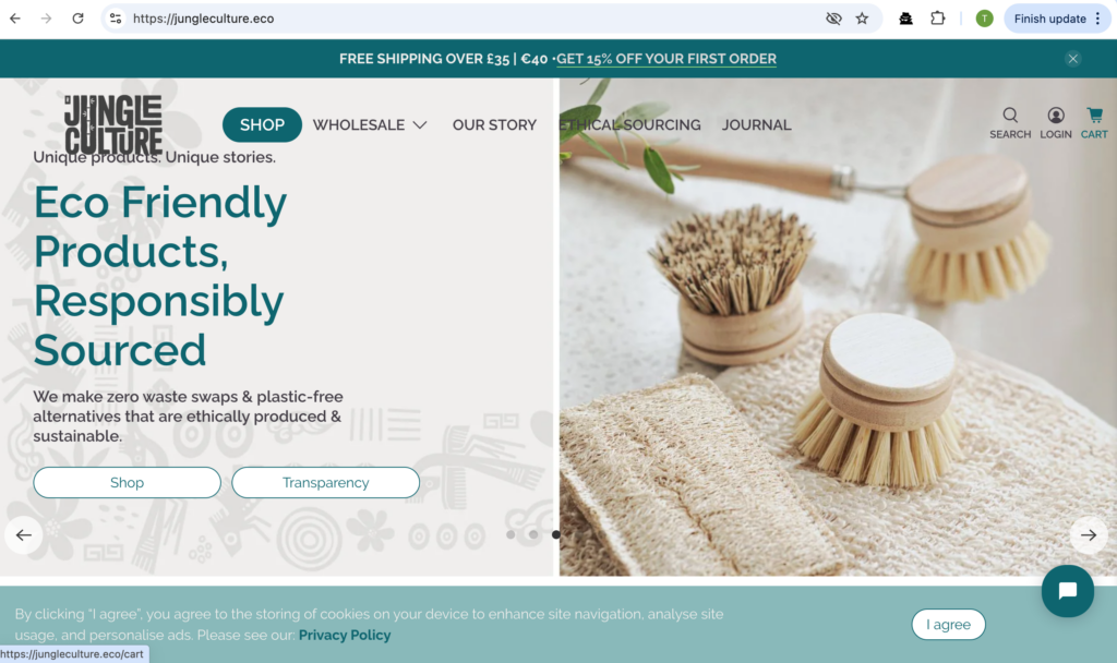 Discover Jungle Culture’s range of eco-friendly and zero waste products, ethically sourced from artisans and small farms."