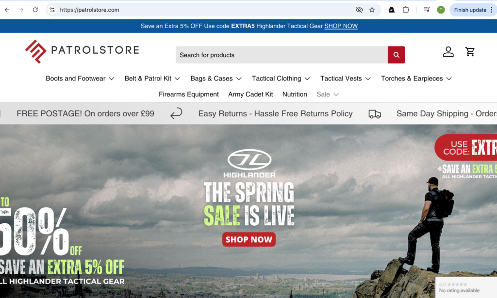 Image: Patrol Store logo Alt Text: "Patrol Store logo - Tactical Gear Retailer" Title: "Patrol Store - Leading UK Tactical Gear Supplier" Caption: "Explore Patrol Store’s range of police, military, and security gear." Description: "Patrol Store offers high-quality tactical equipment for professionals and enthusiasts."