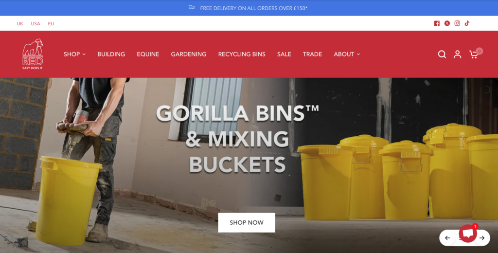 Image: Red Gorilla logo Alt Text: "Red Gorilla logo showcasing durable tubs" Title: "Red Gorilla Logo - Versatile Tools" Caption: "Red Gorilla’s logo embodies innovation in garden and stable tools." Description: "Enhance SERPs with Red Gorilla’s logo, representing durable, flexible tubs and brooms—perfect for equestrian and gardening searches."