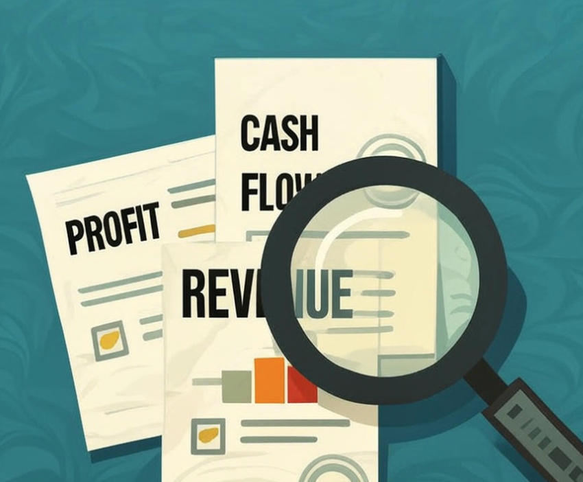 Profit Revenue and cash flow