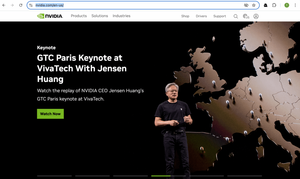 NVIDIA logo representing AI and GPU innovation