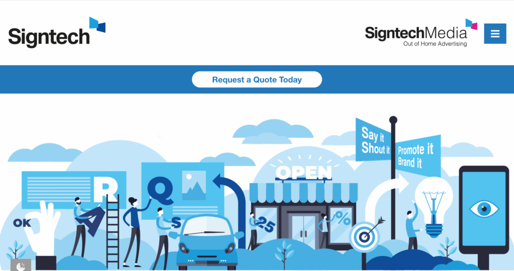 Alt Text: Signtech Jersey signage and architectural film installation