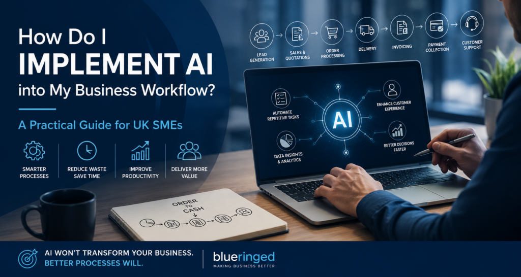 How do I implement AI into my business?